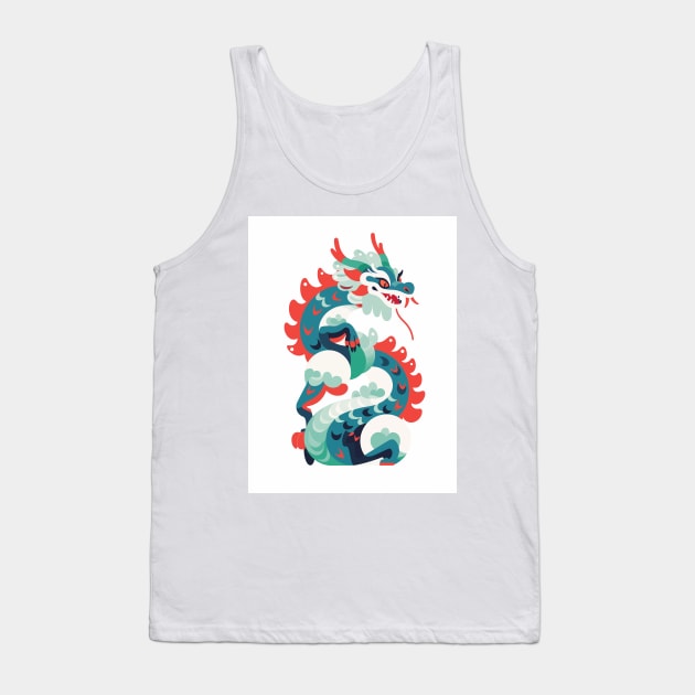 Chinese Zodiac Dragon Tank Top by saveasART